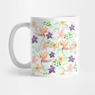 Birds of paradise | Watercolor | Pattern | Floral Mug